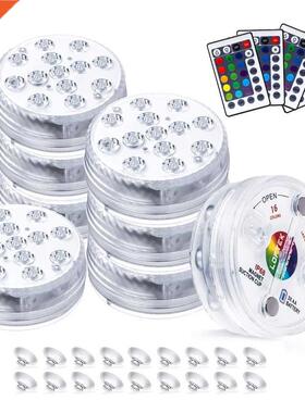 2020 Upgrade 13 LED RGB Submersible Light With Magnet and Su