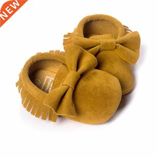 Mustard Yellow Baby Boy Shoe Bow Suede Bebe Shoes Handme I