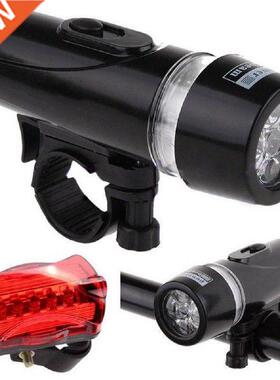 Bicycle Headlight Butterfly Tail Light Set 5 Led Waterproof
