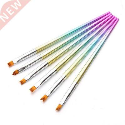 6Pcs Colorful Handle Manicure Tool Nail Art Painting Pen