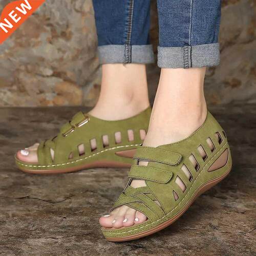 Summer Women Sandals Gladiator Ladies Hollow Out Wedges Buck