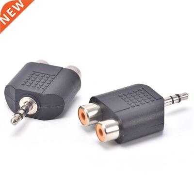 2PCS 3.5mm Male to 2 RCA Female Y Splitter AV Audio Video Pl