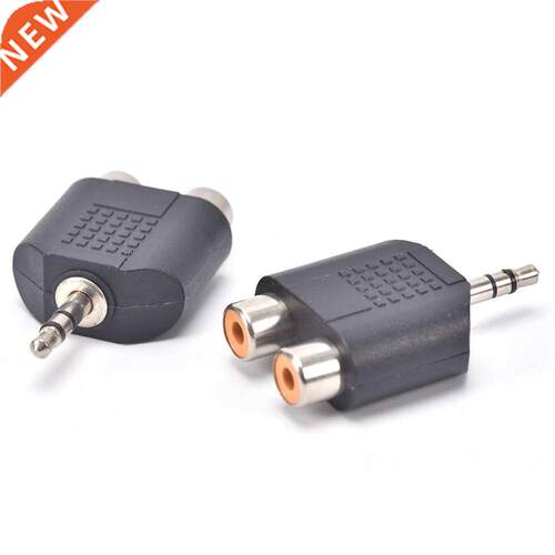 2PCS 3.5mm Male to 2 RCA Female Y Splitter AV Audio Video Pl