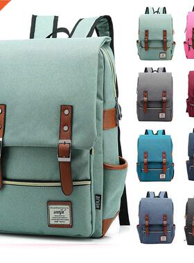 Fashion Vintage Laptop Backpack Women Bags Men canvas Trave