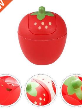 1pcs Cute Plastic Swing Lid Mini Trash Can Trash Bin for