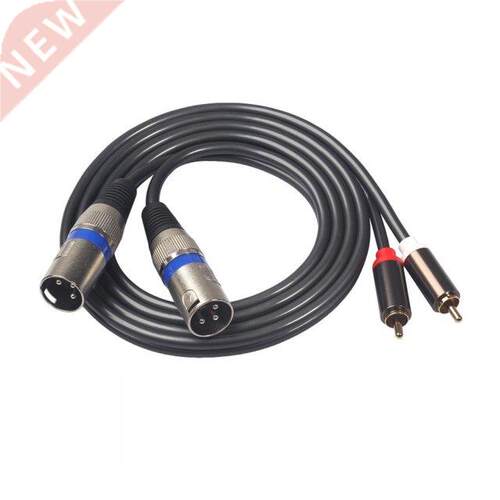 1.5m 4.9ft 5mm Dual XLR Male to Dual RCA Male Plug Audio Sig