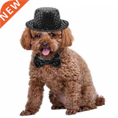 Pet Dogs Caps With Bowknot Cat Dog Fashion Sequin