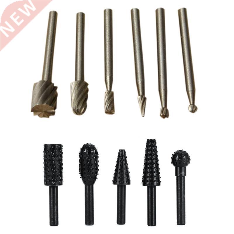 6Pcs HSS Routing Router Bit Rotary Suit Burr Set 5Pcs Rota
