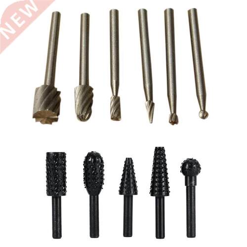 6Pcs HSS Routing Router Bit Rotary Suit Burr Set 5Pcs Rota