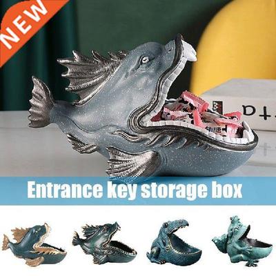 Big Mouth Storage Figurine Key Bowl Resin Candy Dish Home