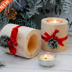 Wood Candle Cup Cylnder S Wndproof Wooden Domestc