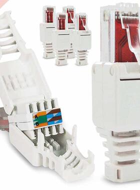 10PCS CAT6 RJ45 Connector No Crimp Connectors Ethernet Cable