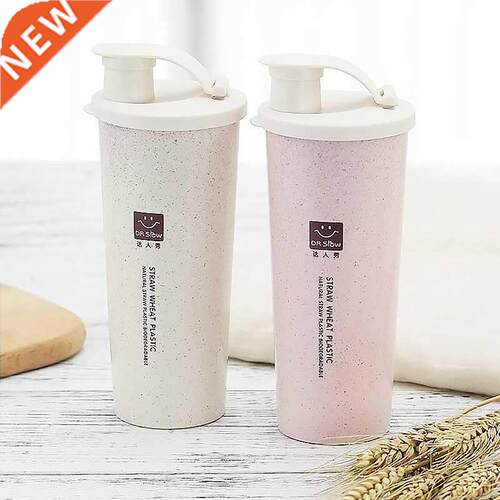 450ml Wheat Straw Water Bottle with Mouth Single-layer Wheat