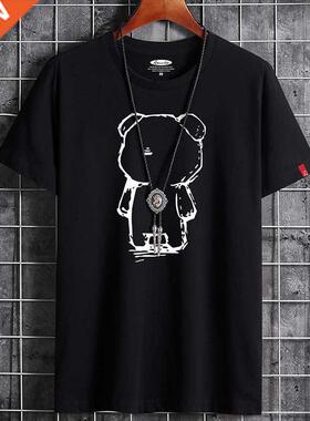 2022 Newest T Shirt for Men Clothing Fitness White O Neck An