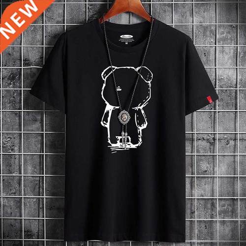 2022 Newest T Shirt for Men Clothing Fitness White O Neck An