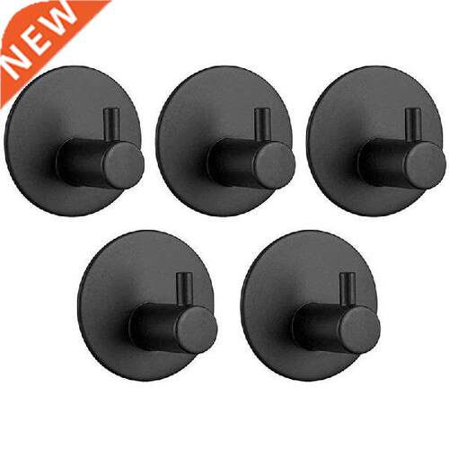 Black Wall Hooks Self Adhesive Coat Hooks Heavy Duty