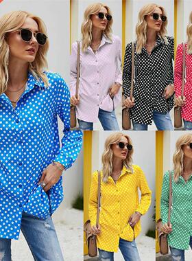 ladies loose longsleeve shirt shirts for women blouses衬衣女