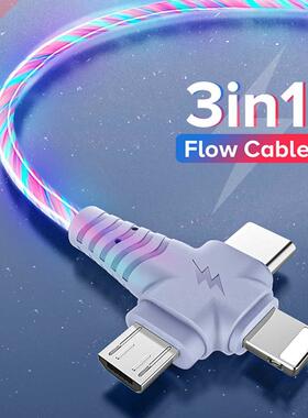 Flow Luminous  in 1 USB Cable for iPhone 1 12 11 Pro in1