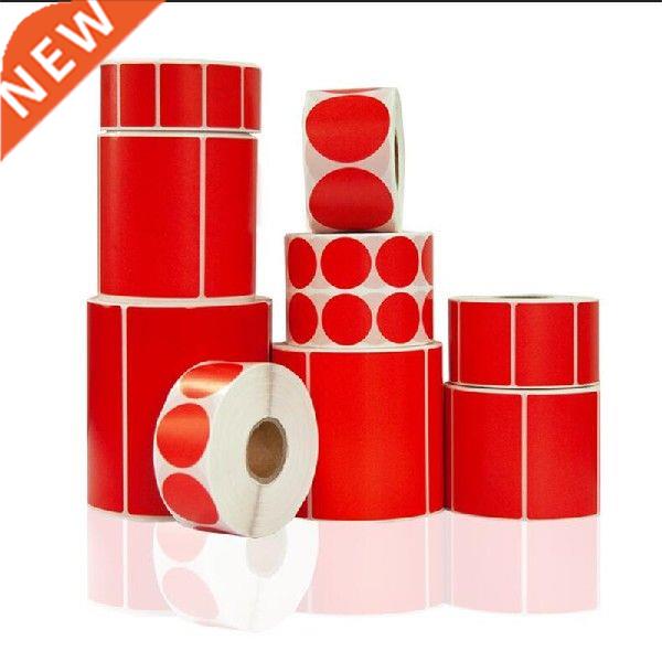 Red Thermal Label Sticker Paper Supermarket Price Blank