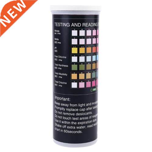 50pcs 7in1 Water Quality Test Strips PH Nitrate Nitrite Chlo