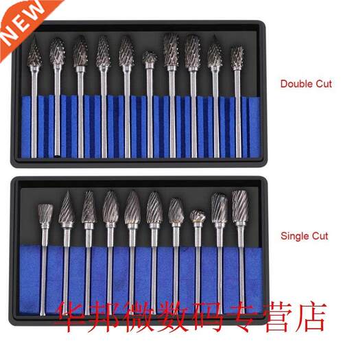 WALFRONT 10pcs/Lot Tungsten Cbide Steel Roty Files Burr