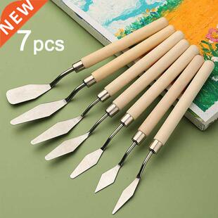 7Pcs/Set Stainless Steel Oil Painting Knives Artist Crafts S