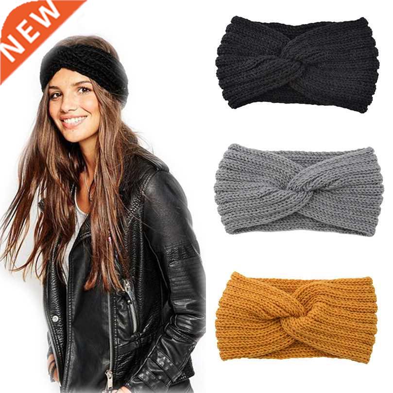 New Knitted Knot Cross Headband for Women Autumn Winter Girl