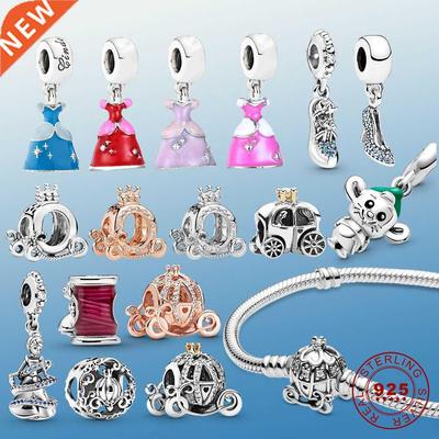 925 Sterling Silver Carriage Pumpkin Coach Charm fit for Ori