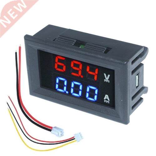 High Quality DC 100V 10A Voltmeter Ammeter Blue + Red LED Am
