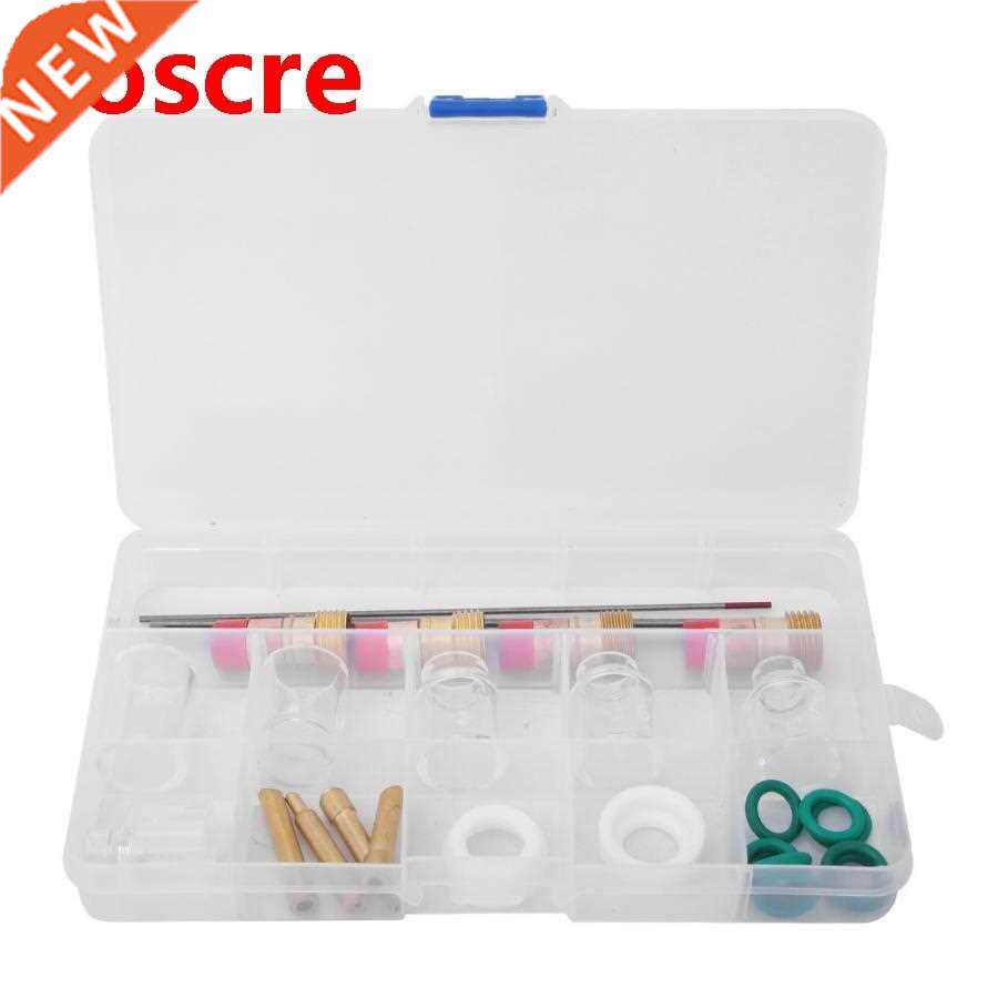 30pcs TIG Welding Kit Gas Len Glass Cup Tungsten Needle for