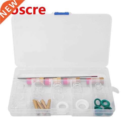 30pcs TIG Welding Kit Gas Len Glass Cup Tungsten Needle for