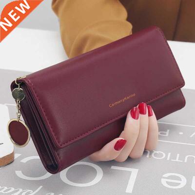 New Fashion Women Wallets Brand Letter Long Tri-fold Wallet