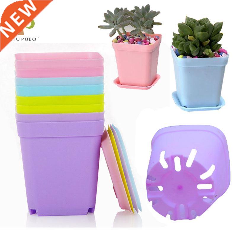10pcs flowerpot Square Plastic Flower Planter Flower Pots fo