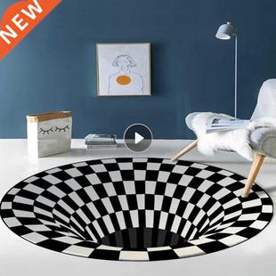 Rug Floor Mts 3d Trp Effect Bottomless Hole Crpet Round