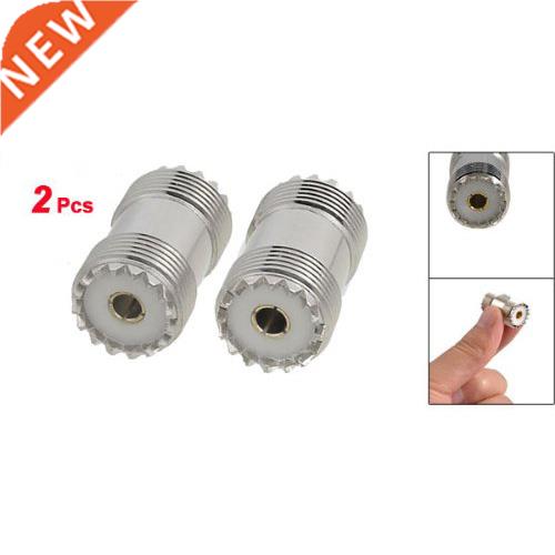 2 Pcs Silver S0-239 UHF Female Coax Adapter Connector Plug