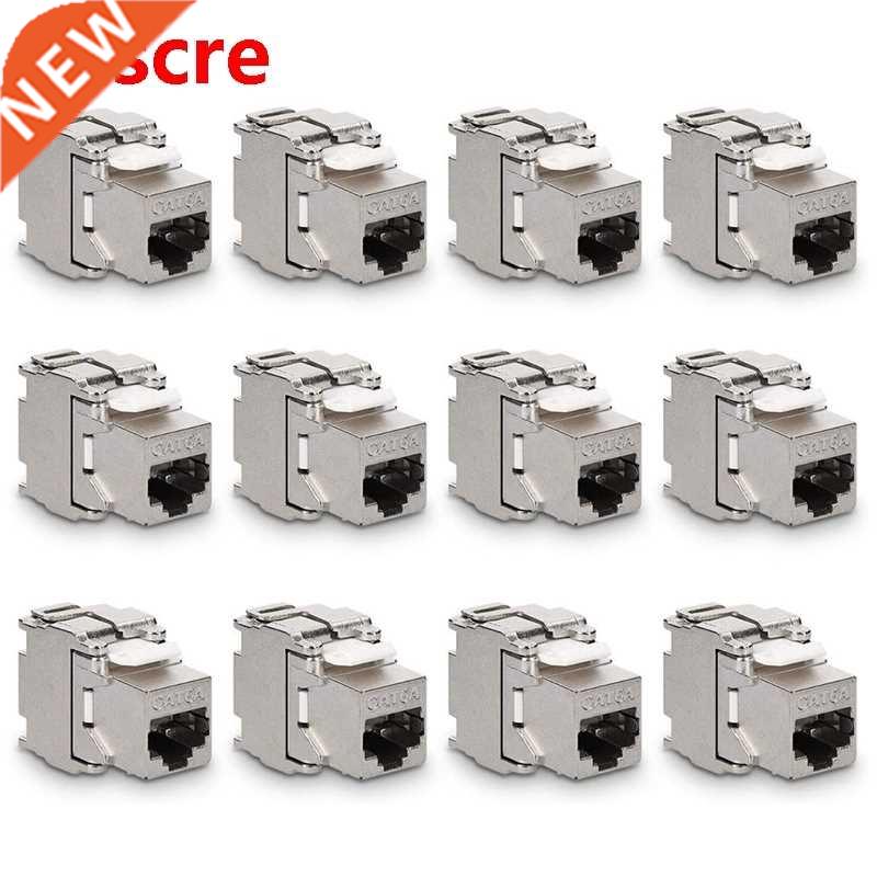 Keystone Module Jacks - 12 Piece CAT6A Shielded Keystone Jac