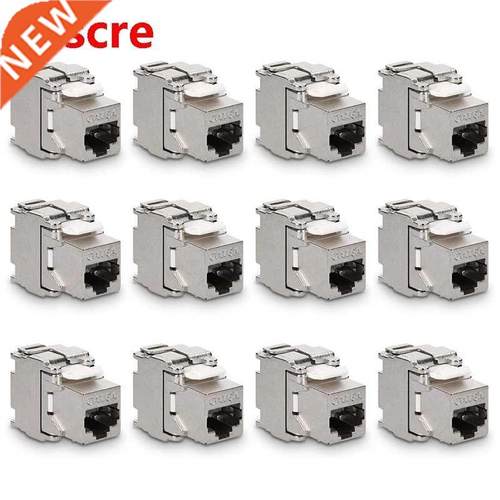 Keystone Module Jacks - 12 Piece CAT6A Shielded Keystone Jac