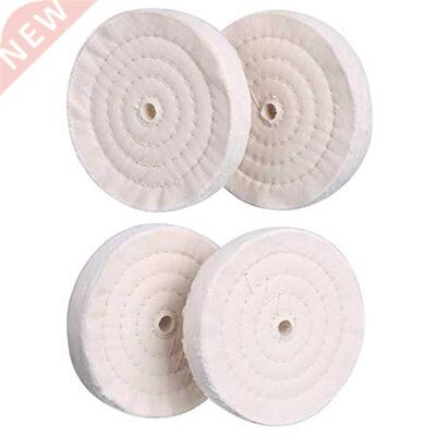 4 Pack Buffing Polishing Wheel 6Inch x 1/2Inch Arbor x 70Ply