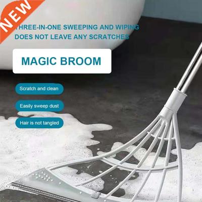 Rubber Broom Hand Push Sweeper Magic Broom Floor Wiper
