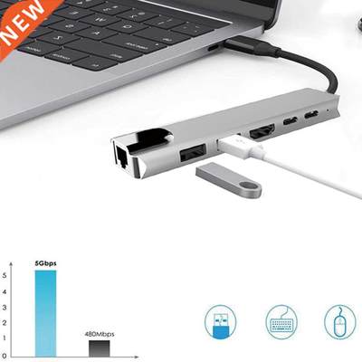 USB Type C Hub Aluminum alloy Adapter Dock with 4K HDMI PD R