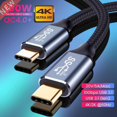 USB 3.1 Gen2 Type C Cable Thunderbolt 3 10Gbps USB-C Data Sy