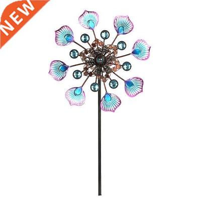 Peacock Tail Shaped Windmill Wrought Iron Ground Insert