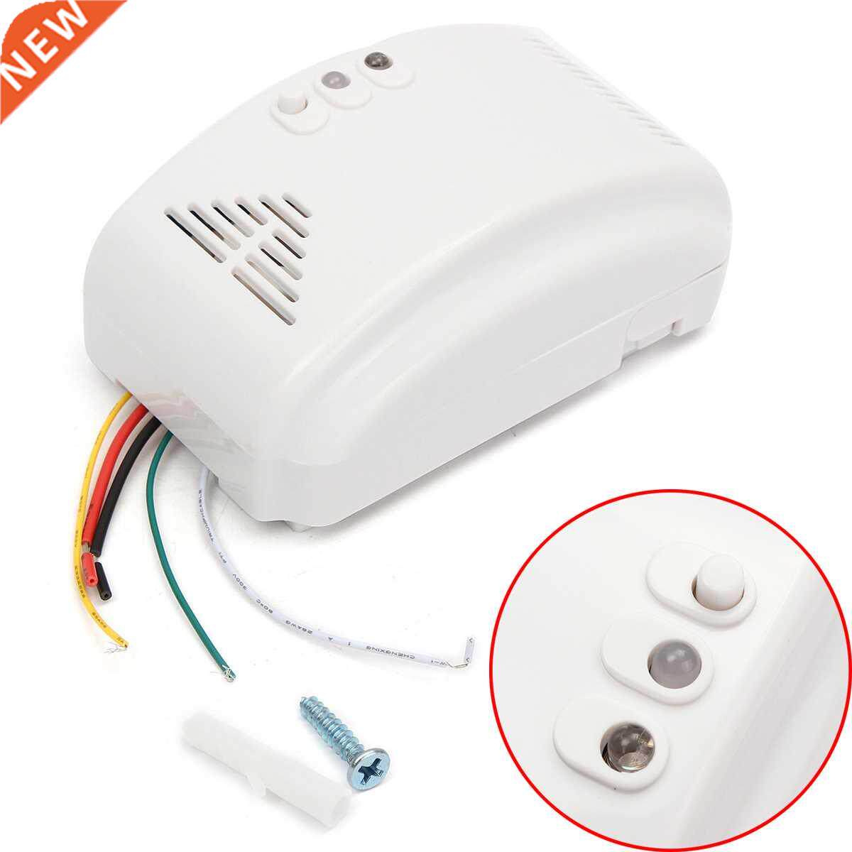 Sensitivity White 12V DC Gas Leak Sensor Alarm Propane Butan