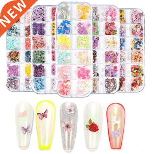 12 Grids/Box Colored Christms Butterfly Decls Wood Pulp