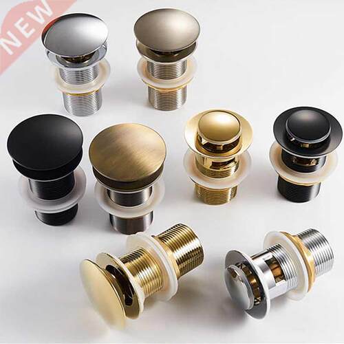 Brass Basin Sink Pop Up Drain Brass Drain Plug Gold