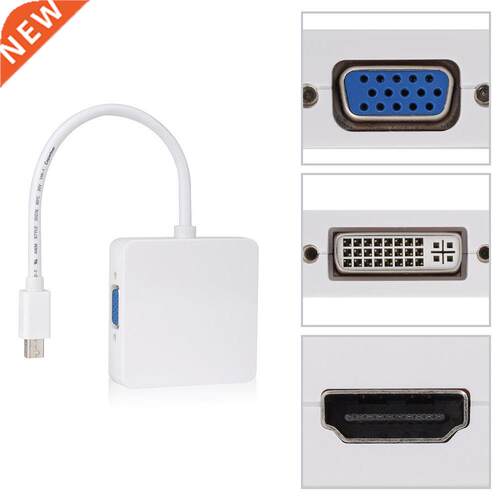 Mini Display Port Thunderbolt HDMI / DVI / VGA 3 in 1 Mac Pr