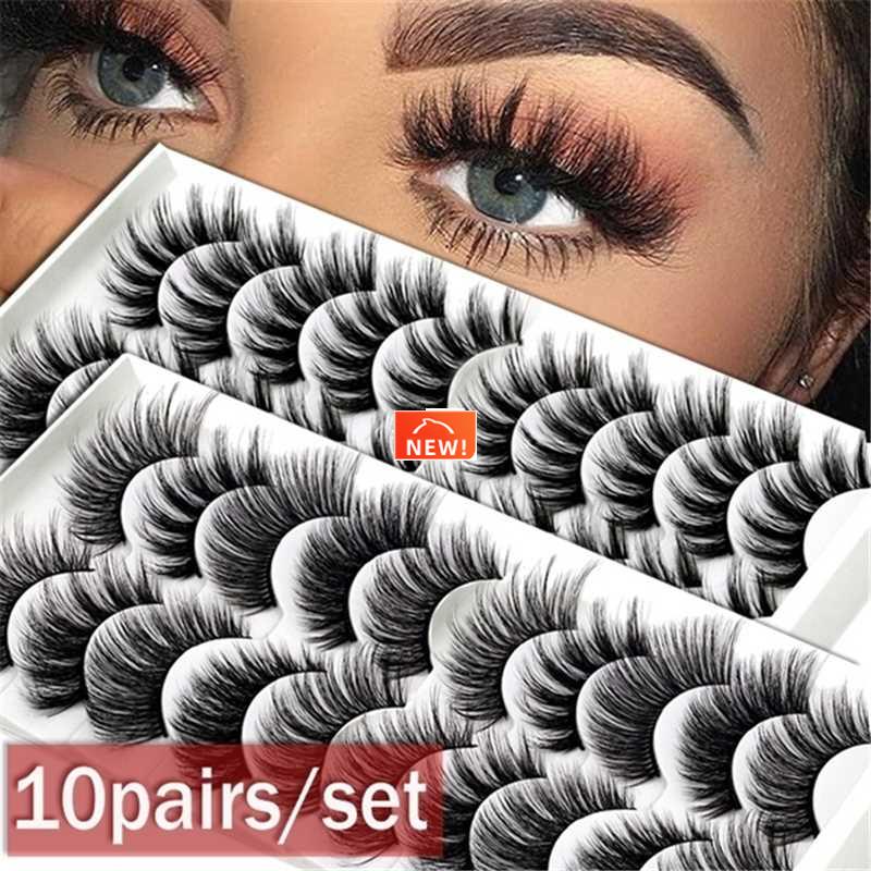 8styles 5/10Pairs/Set Multipack Natural False Eyelashes