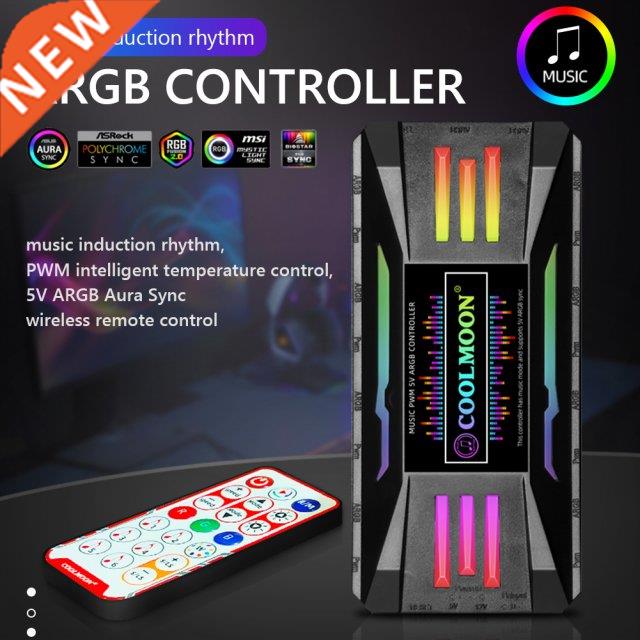 CoolMoon Magnetic ARGB Controller SATA Cable 4 Pin PWM 5V 3