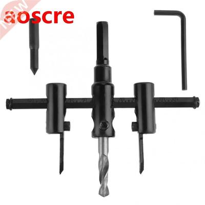 30-120mm Adjustable Black Circle Hole Saw Drill Bit Set DIY