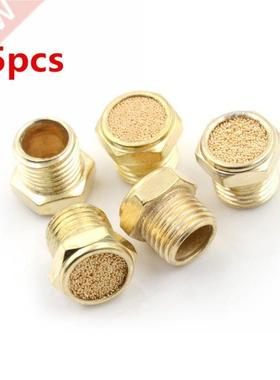 5pcs Sintered Bronze Muffler Pneumatic Air Breather Vent Sil
